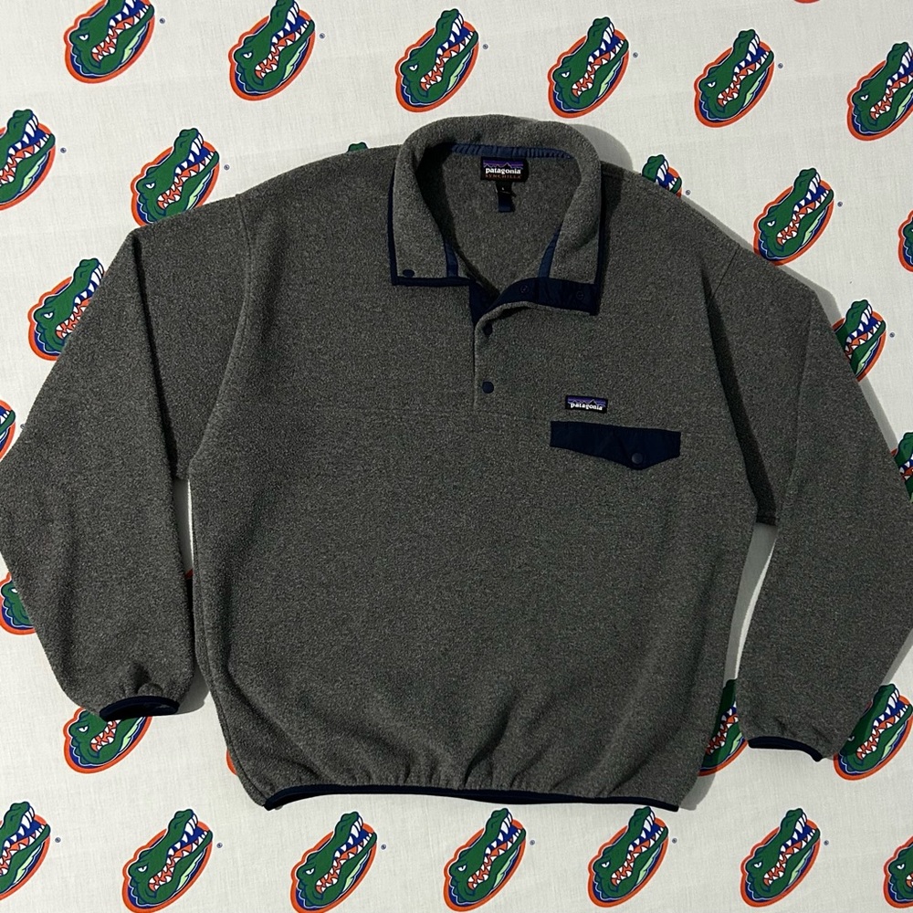 Mens Patagonia Synchilla T-Snap Pullover Fleece Sweater Jacket Size Large